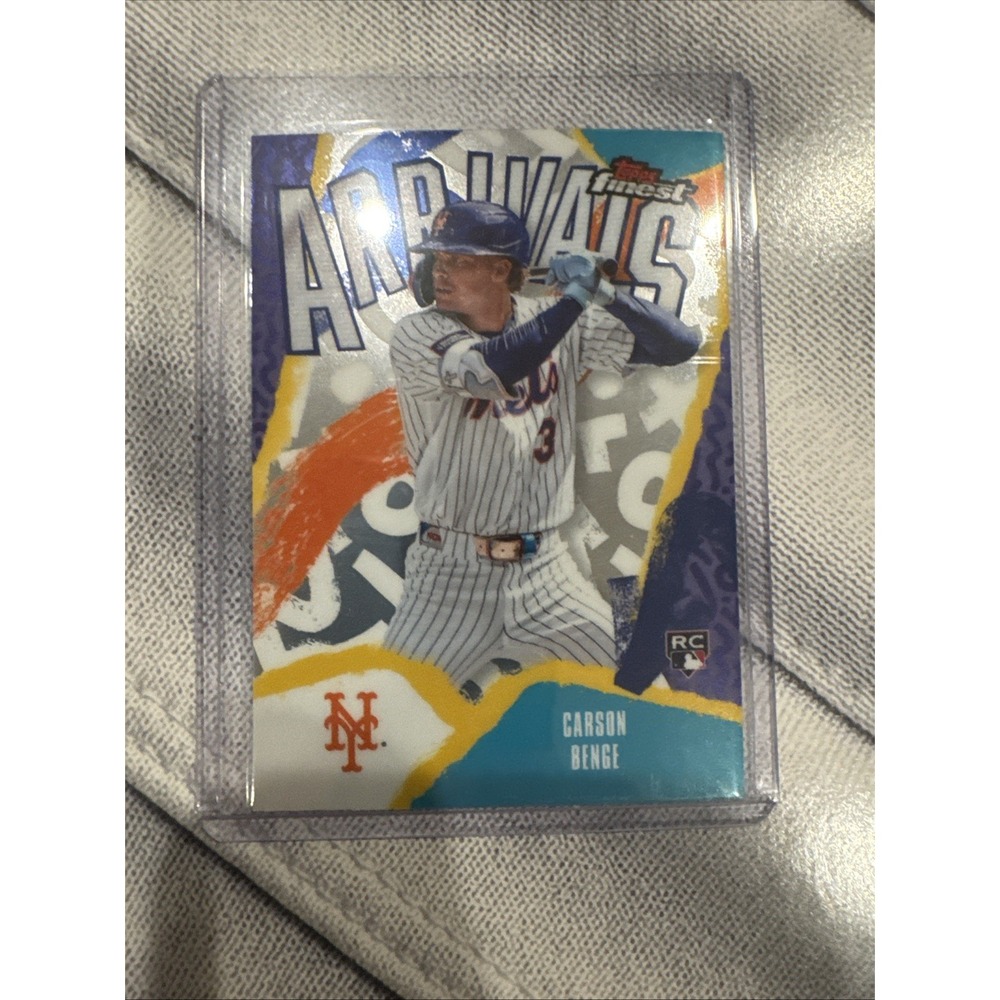 2026 Topps Finest Arrivals Carson Benge Rookie Insert #A-30 New York Mets MLB